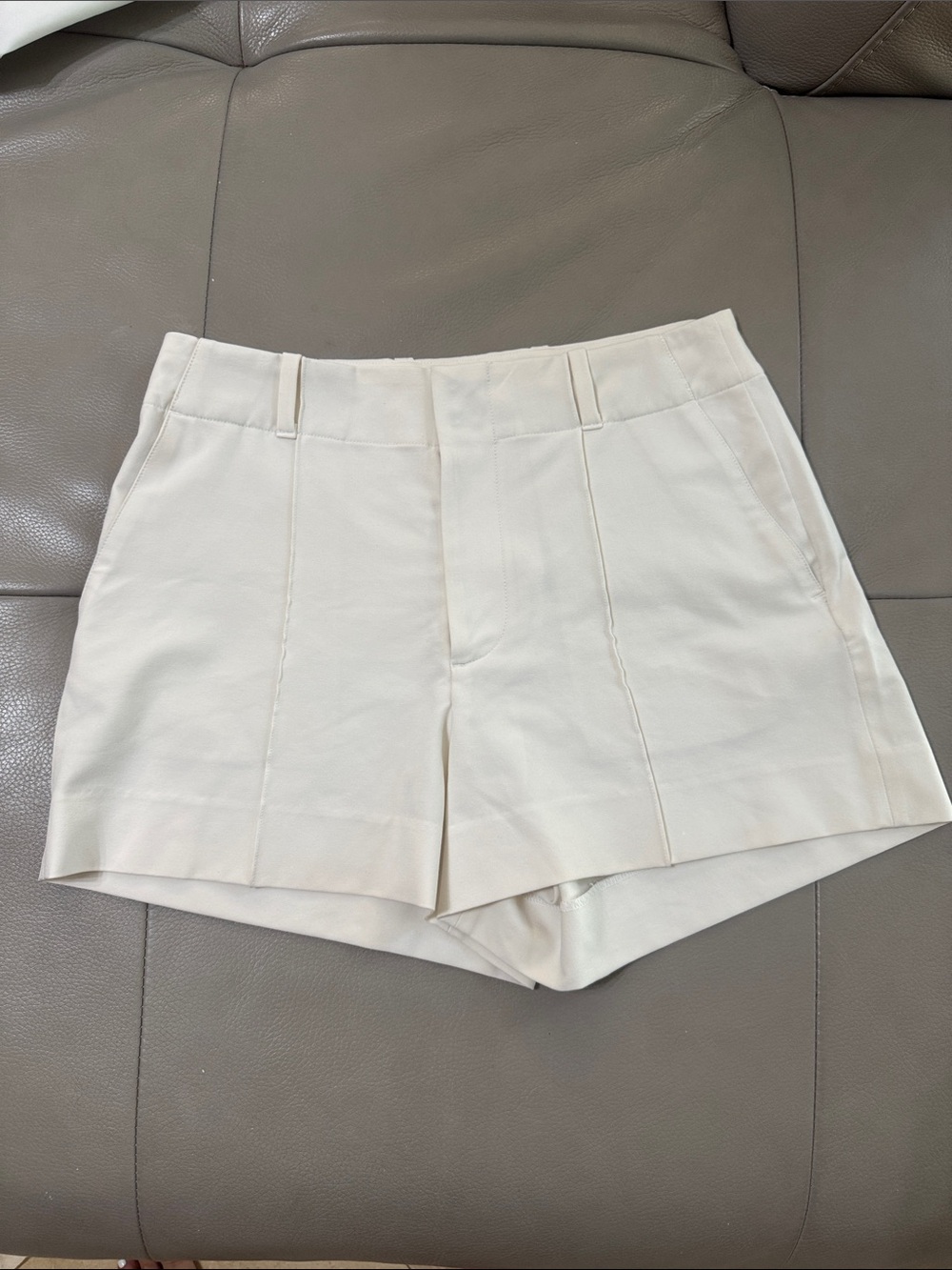 Wilson Cream High-Waist Tailored Shorts